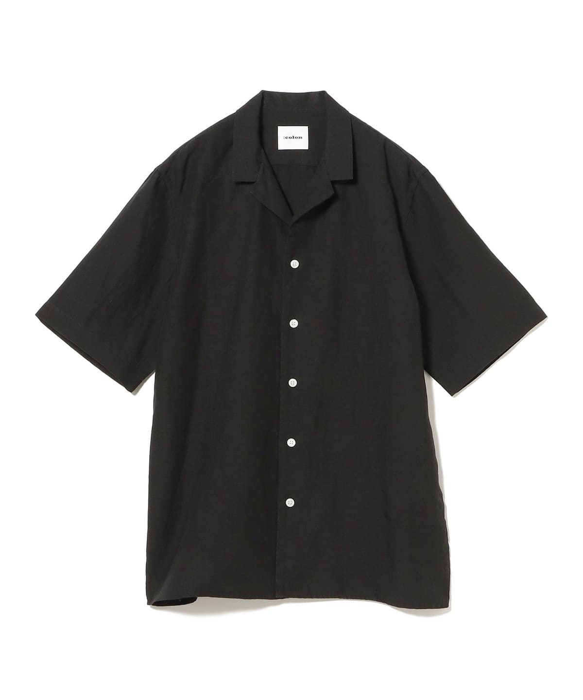 【別注】:colon / ヨーロッパリネン オープンカラーシャツ シャツ・ブラウス MEN BLACK 3 【別注】:colon / ヨーロッパリネン オープンカラーシャツ シャツ・ブラウス MEN BLACK 3