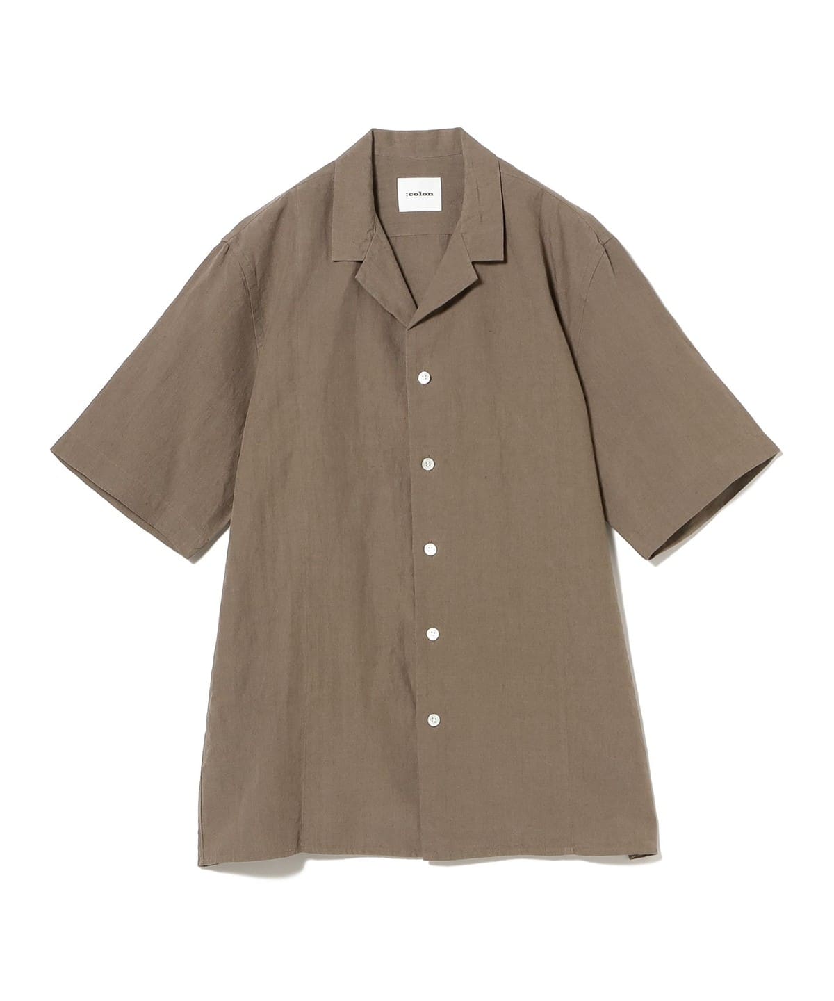 【別注】:colon / ヨーロッパリネン オープンカラーシャツ シャツ・ブラウス MEN BROWN 3 【別注】:colon / ヨーロッパリネン オープンカラーシャツ シャツ・ブラウス MEN BROWN 3