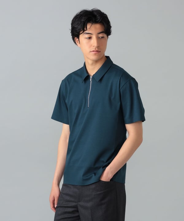 QUATTROCCHI / ハーフジップ ポロシャツ Model：H183cm　Size：L