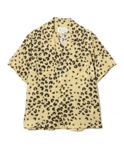 〈MEN〉Maison Margiela / レーヨン レオパード オープンカラー シャツ