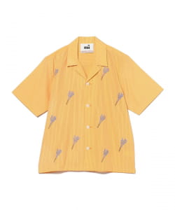 mii / SUBHA コットンポプリン ストライプ オープンカラー シャツ