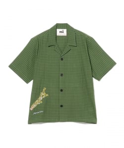 mii / SUBHA コットンチャタイ チェック オープンカラー シャツ	