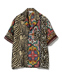 ▲PIERRE LOUIS MASCIA / 総柄 オープンカラー シルクシャツ