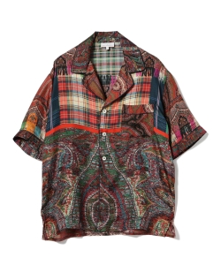 ▲PIERRE LOUIS MASCIA / 総柄 オープンカラー シルクシャツ