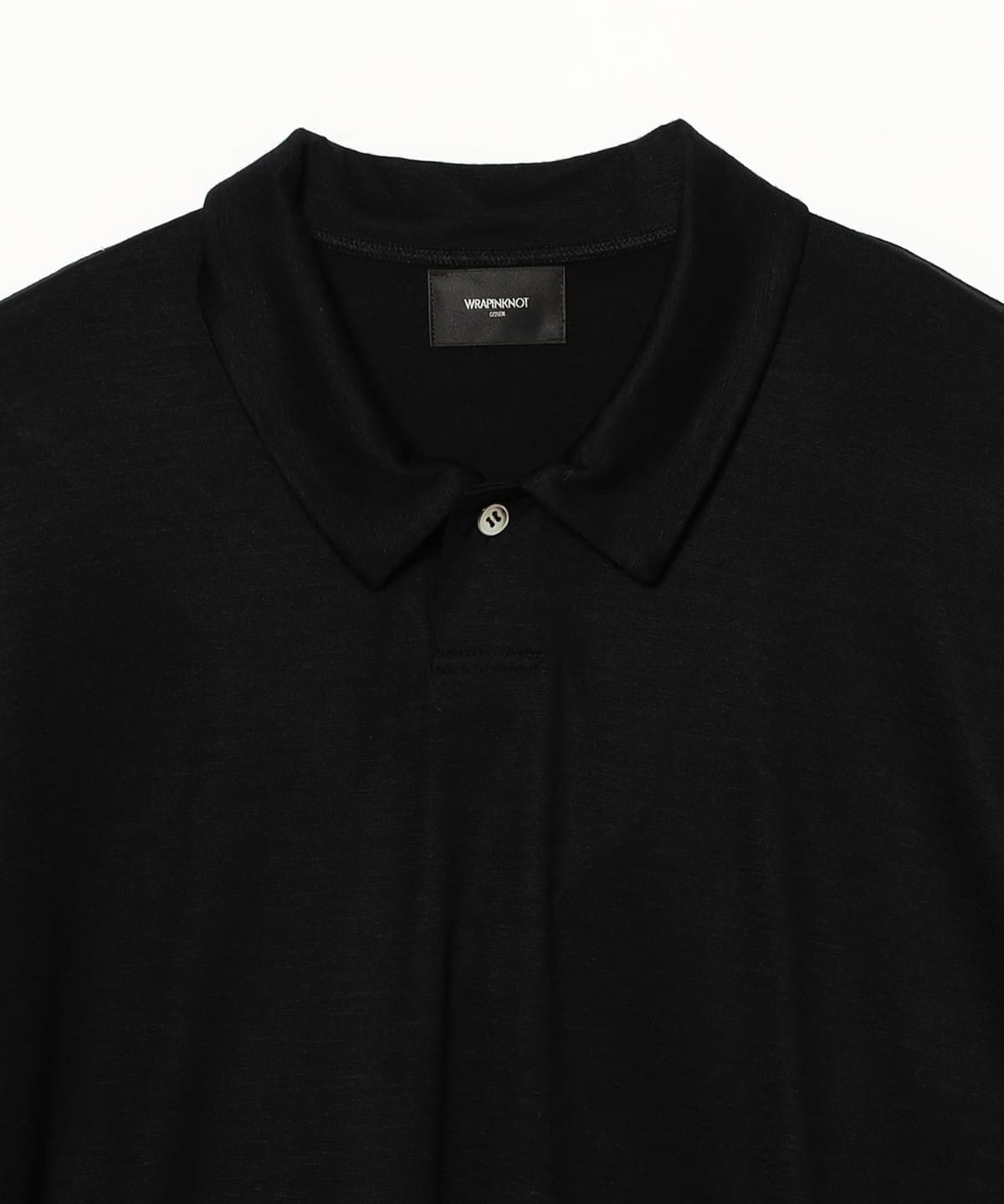 トップス wrapinknot wool POLO-SHIRT / BLACK International Gallery BEAMS（インターナショナルギャラリー ビームス