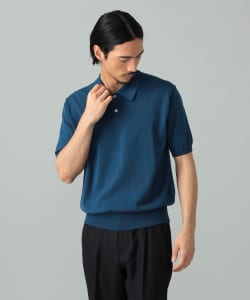 【別注】SLOANE / コットン ニット ポロシャツ