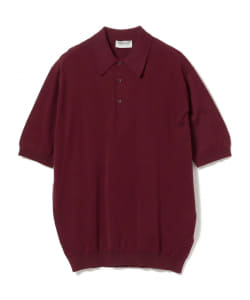 ▲JOHN SMEDLEY / ISIS 30ゲージ コットンニットポロ