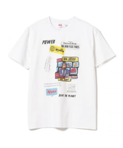 Veni Vedi Vici × International Gallery BEAMS / 別注 NEWS ワッペン プリントTシャツ