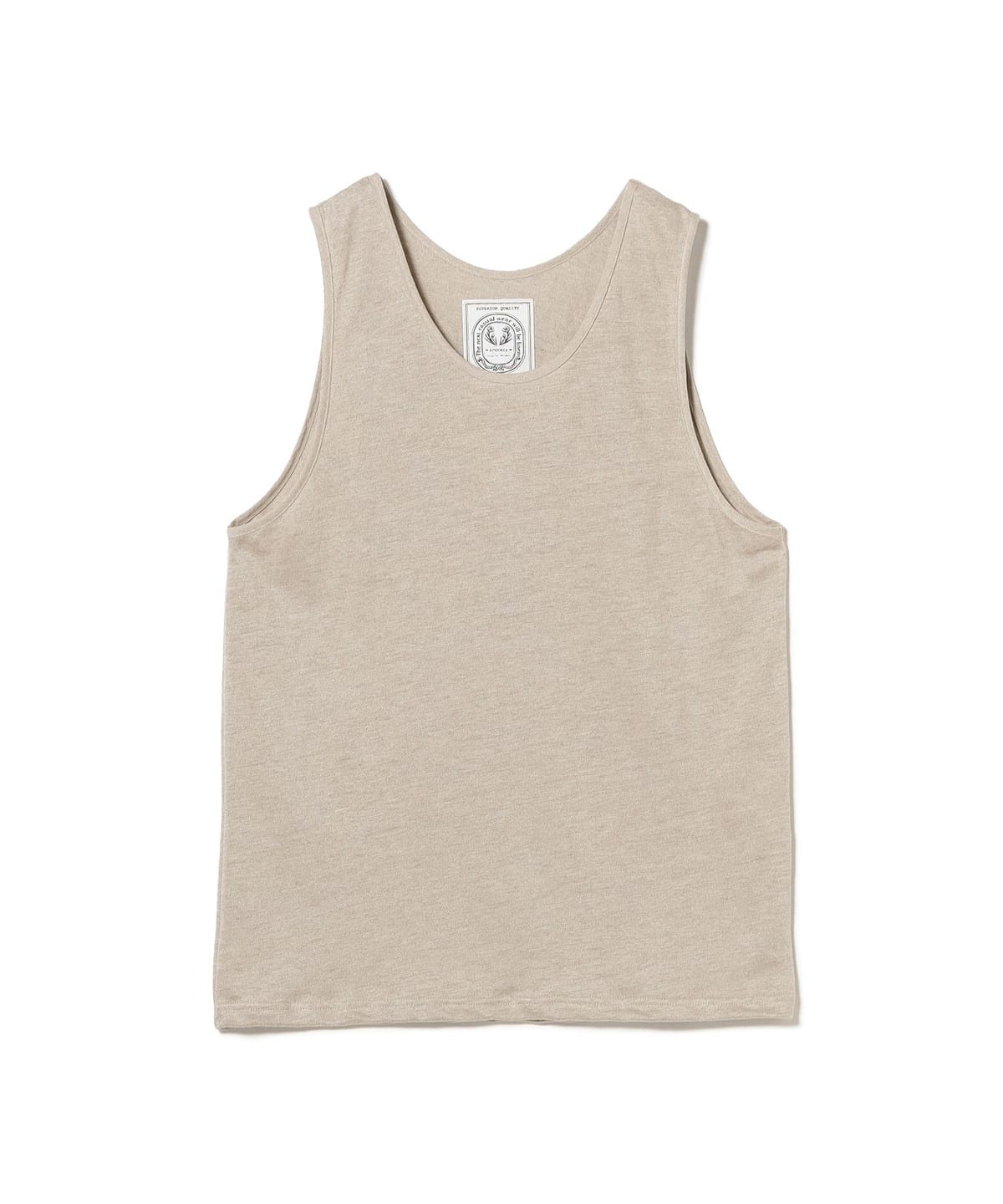 rinoneca / リネン ピケ タンクトップ Tシャツ・カットソー MEN NATURAL L rinoneca / リネン ピケ タンクトップ Tシャツ・カットソー MEN NATURAL L