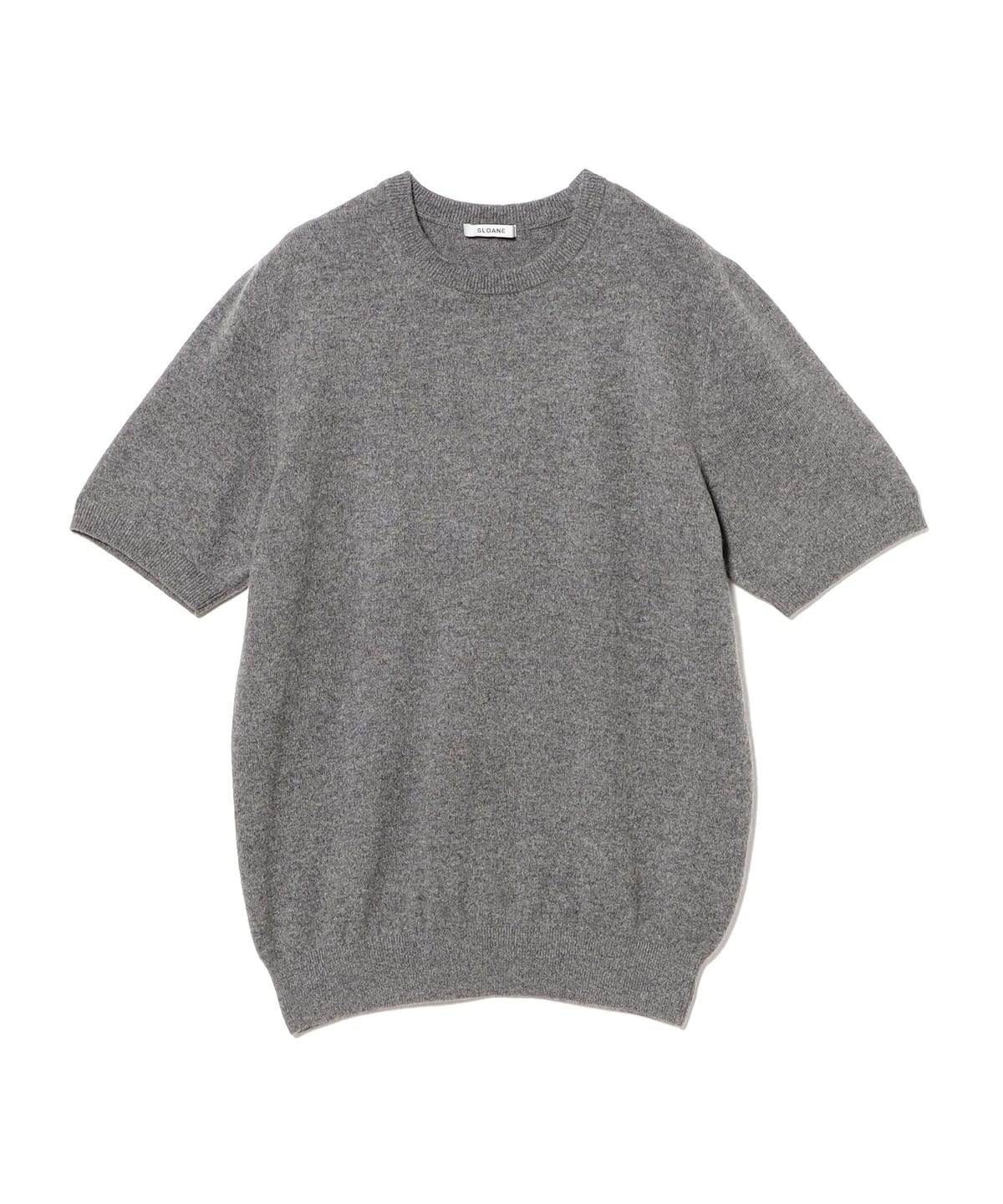 【+15%ポイントUP】【別注】SLOANE スローン / カシミヤ ショートスリーブ ニット トップス MEN GREY 5 【+15%ポイントUP】【別注】SLOANE スローン / カシミヤ ショートスリーブ ニット トップス MEN GREY 5