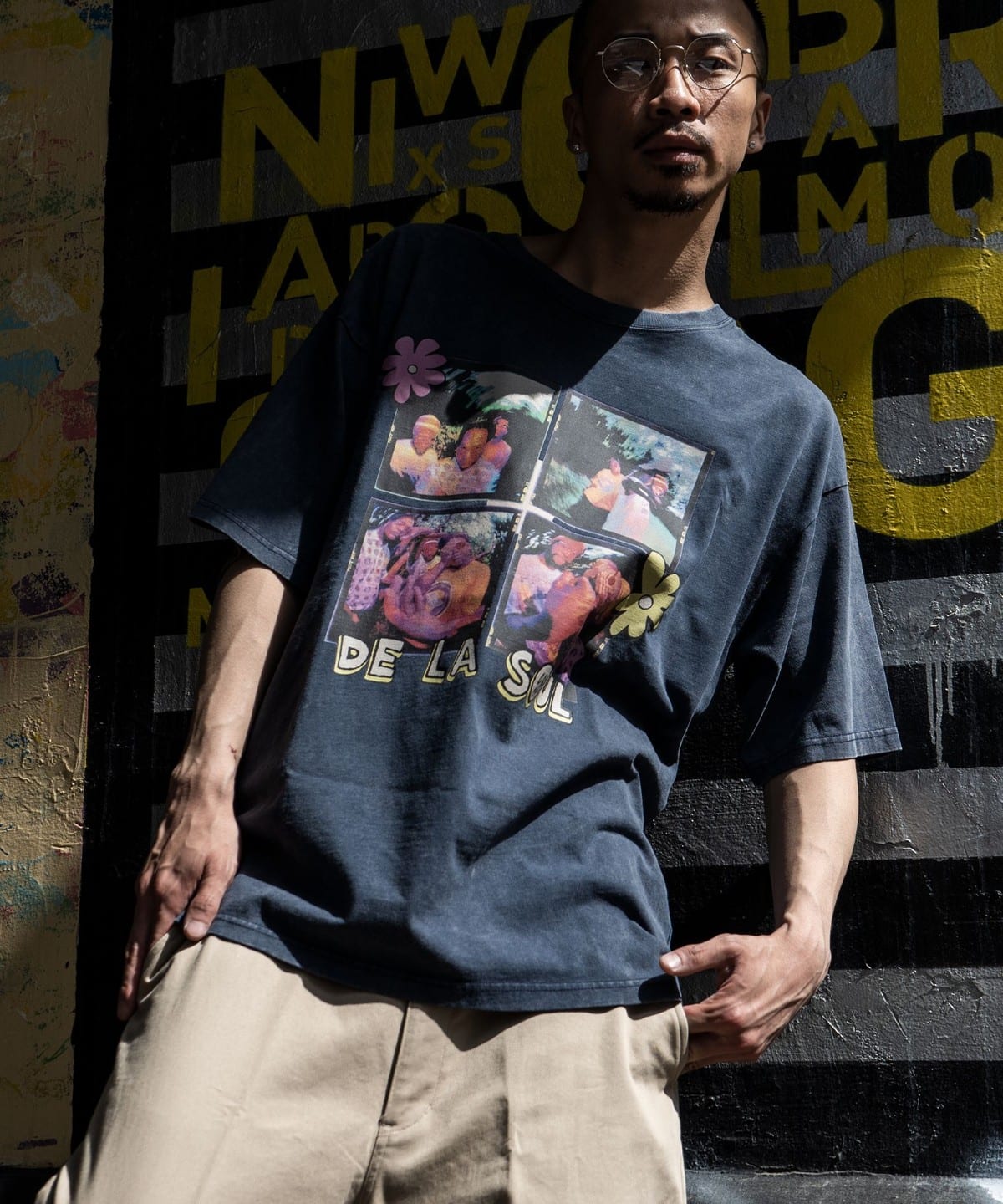【別注】U/MUSIC × IG / UNDERSONG De La Soul グラフィック Tシャツ ③ Tシャツ・カットソー MEN NAVY S 【別注】U/MUSIC × IG / UNDERSONG De La Soul グラフィック Tシャツ ③ Tシャツ・カットソー MEN NAVY S