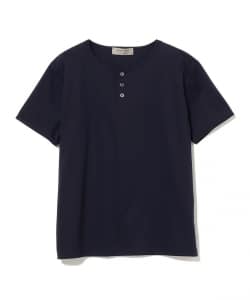 QUATTROCCHI / スムースコットン ヘンリーネック Tシャツ