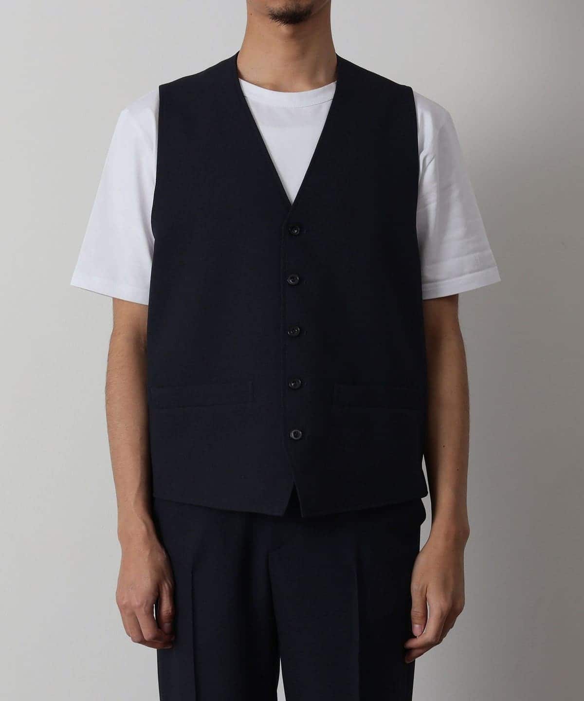 ポリエステルツイル ジレ 24SS トップス MEN NAVY S ポリエステルツイル ジレ 24SS トップス MEN NAVY S