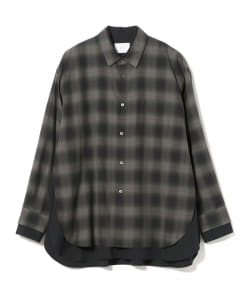 stein / オーバーサイズ レイヤード チェックシャツ