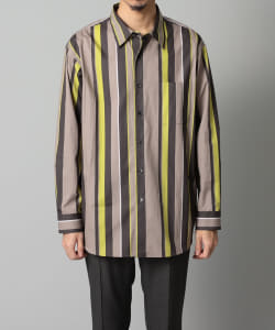 IG / 男裝 密紋平織棉  直條紋  標準領襯衫