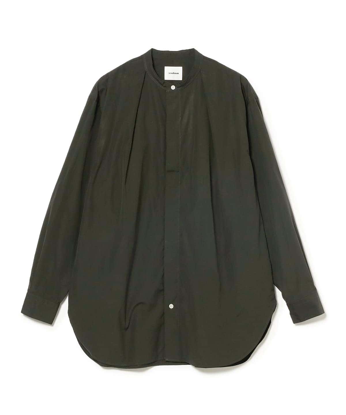 【別注】:colon / コットンブロード スタンドカラーシャツ シャツ・ブラウス MEN DK. GREEN 1 【別注】:colon / コットンブロード スタンドカラーシャツ シャツ・ブラウス MEN DK. GREEN 1