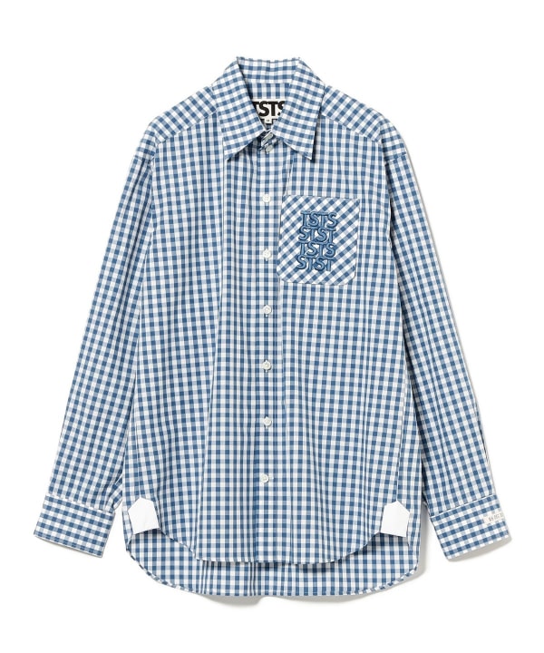 25ss TSTS ギンガムチェックシャツ ラベンダー