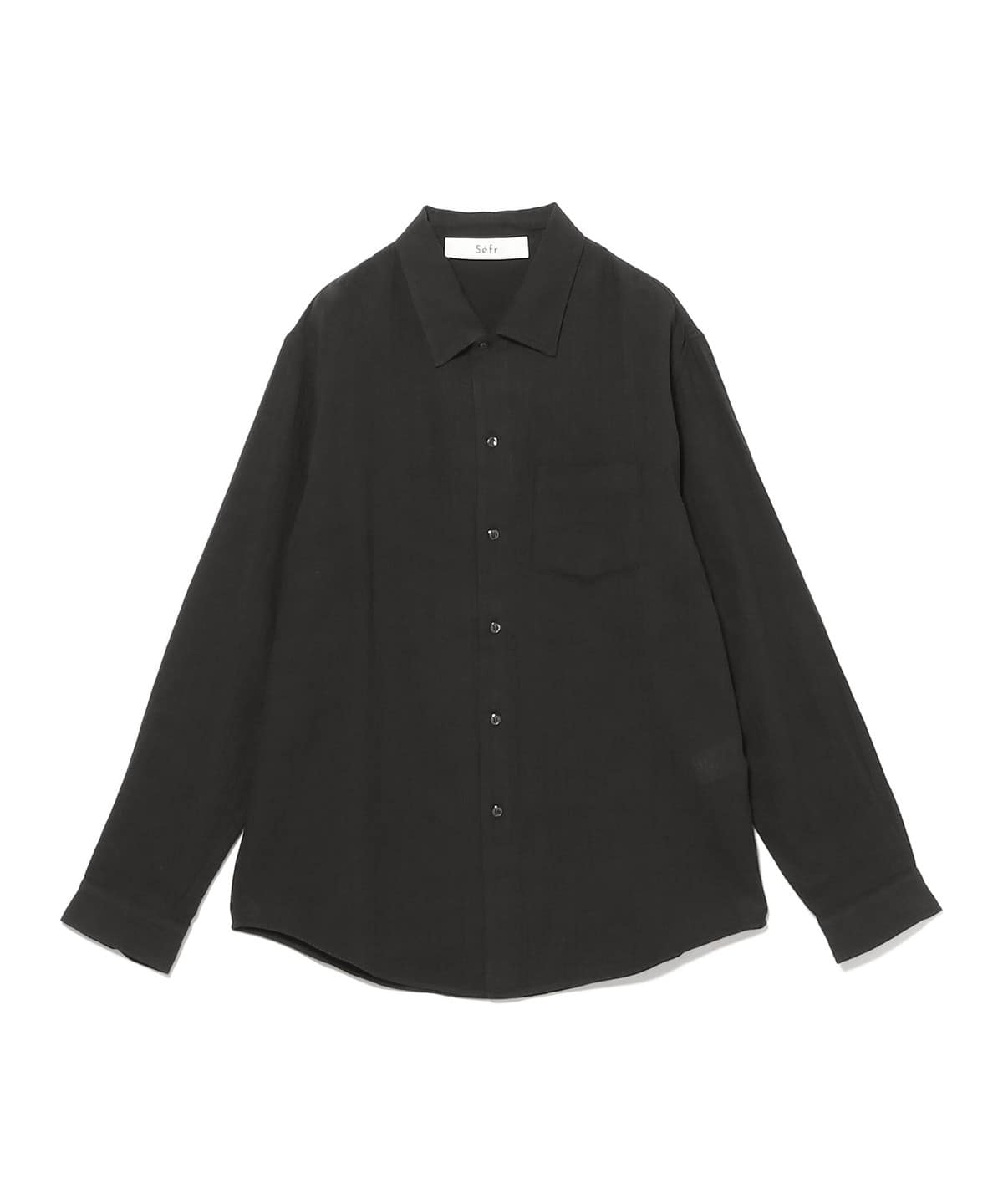 Sefr セファー / LEO コットンボイル シャツ シャツ・ブラウス MEN LT BLACK L Sefr セファー / LEO コットンボイル シャツ シャツ・ブラウス MEN LT BLACK L