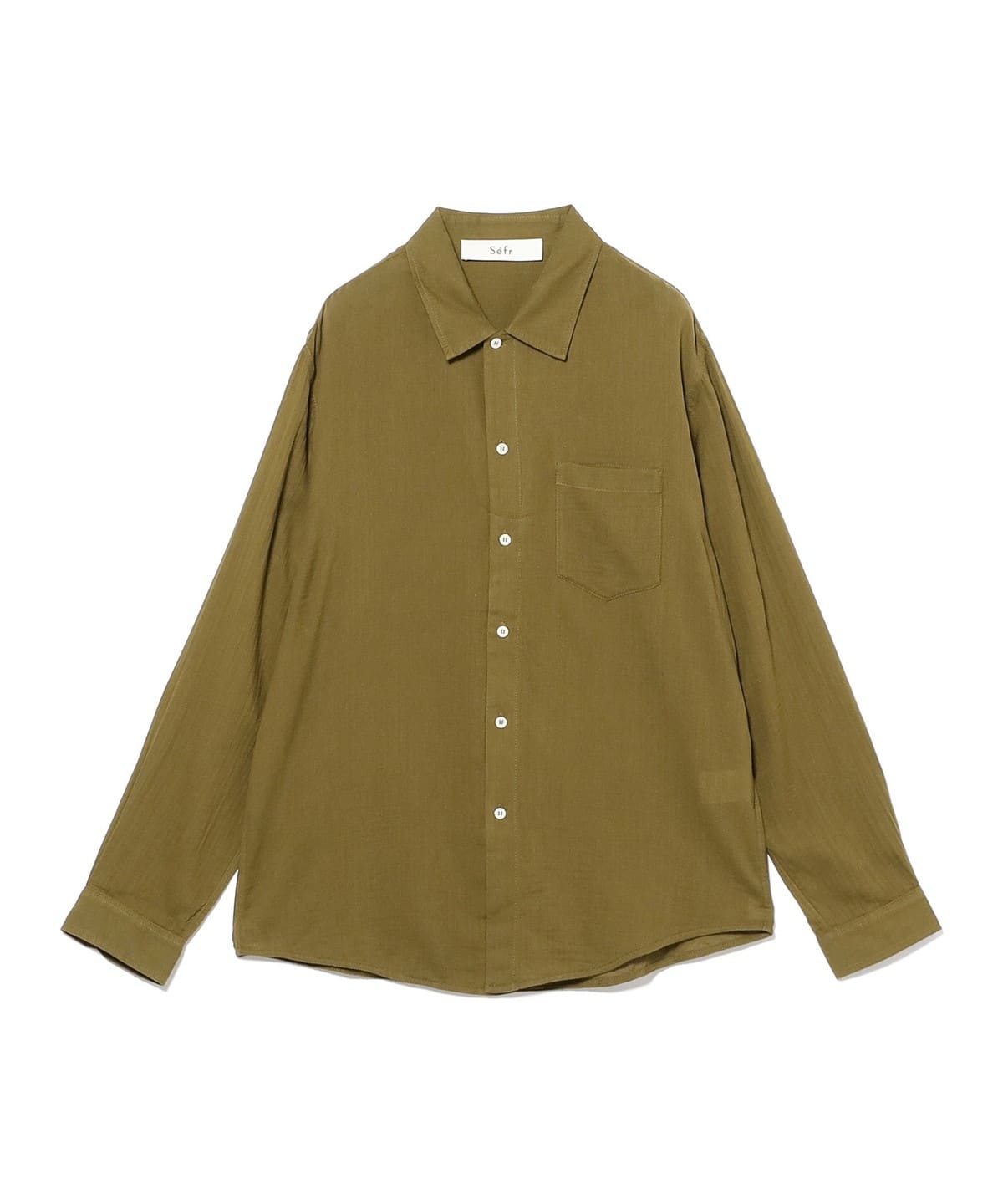 Sefr セファー / LEO コットンボイル シャツ シャツ・ブラウス MEN MOSS GREEN L Sefr セファー / LEO コットンボイル シャツ シャツ・ブラウス MEN MOSS GREEN L