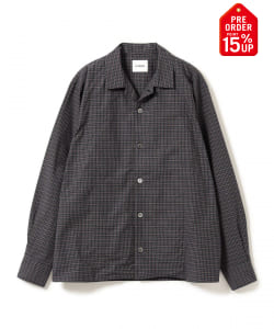 【+15%ポイントUP】【別注】:colon / チェック タイプライター オープンカラー シャツ