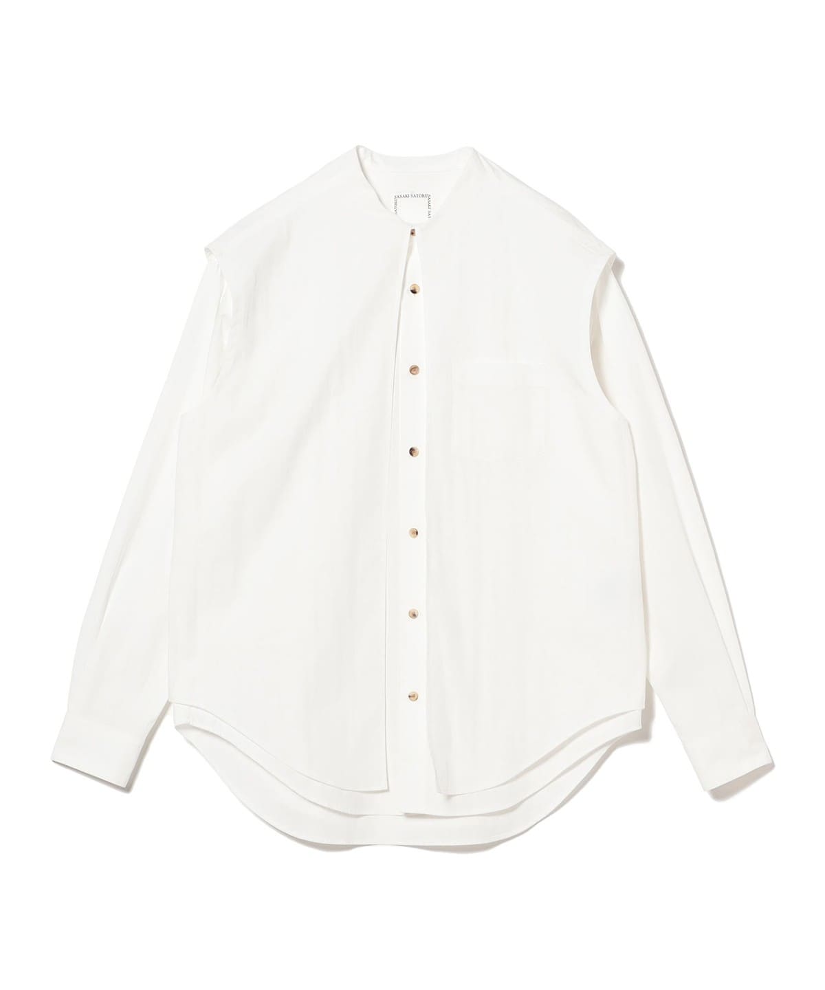 SASAKI SATORU / コットンナイロン レイヤード シャツ シャツ・ブラウス MEN WHITE 46