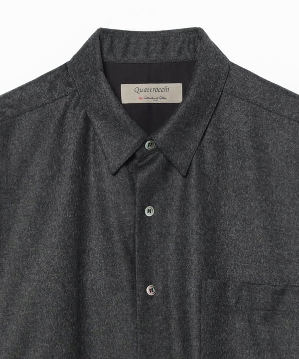 QUATTROCCHI / ウールミックス リラクシング シャツ
