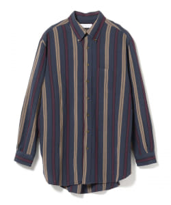 ▲IG / ビッグ B.D パープル ストライプシャツ