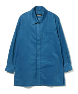 ▲LOUIS GABRIEL NOUCHI / リムーブカラー コーデュロイ ロングシャツ	