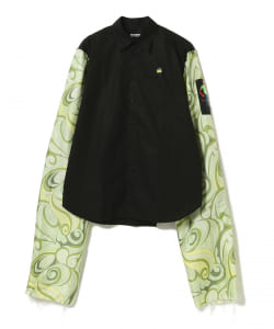 ＜MEN＞RAF SIMONS / ダブルスリーブ エンブロイダリーシャツ
