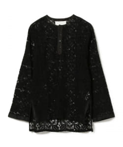 AAKU / コットンレース プルオーバーシャツ