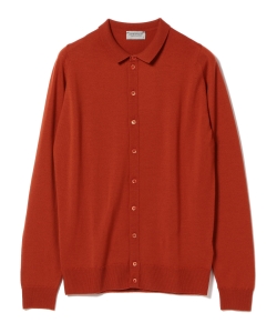 ▲JOHN SMEDLEY / PARWISH 24ゲージ ポロニットカーディガン