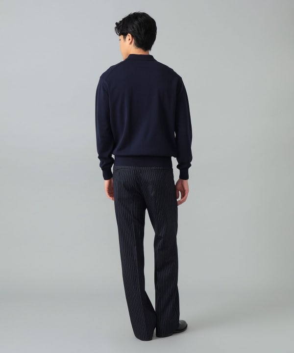 [Special order] SLOANE / Cotton Knit Long Sleeve Polo Shirt Model: H183cm Size: 4
