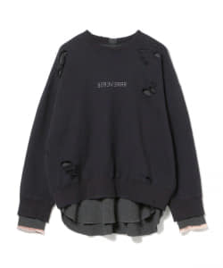 ▲stein / オーバーサイズ レイヤード スウェットシャツ