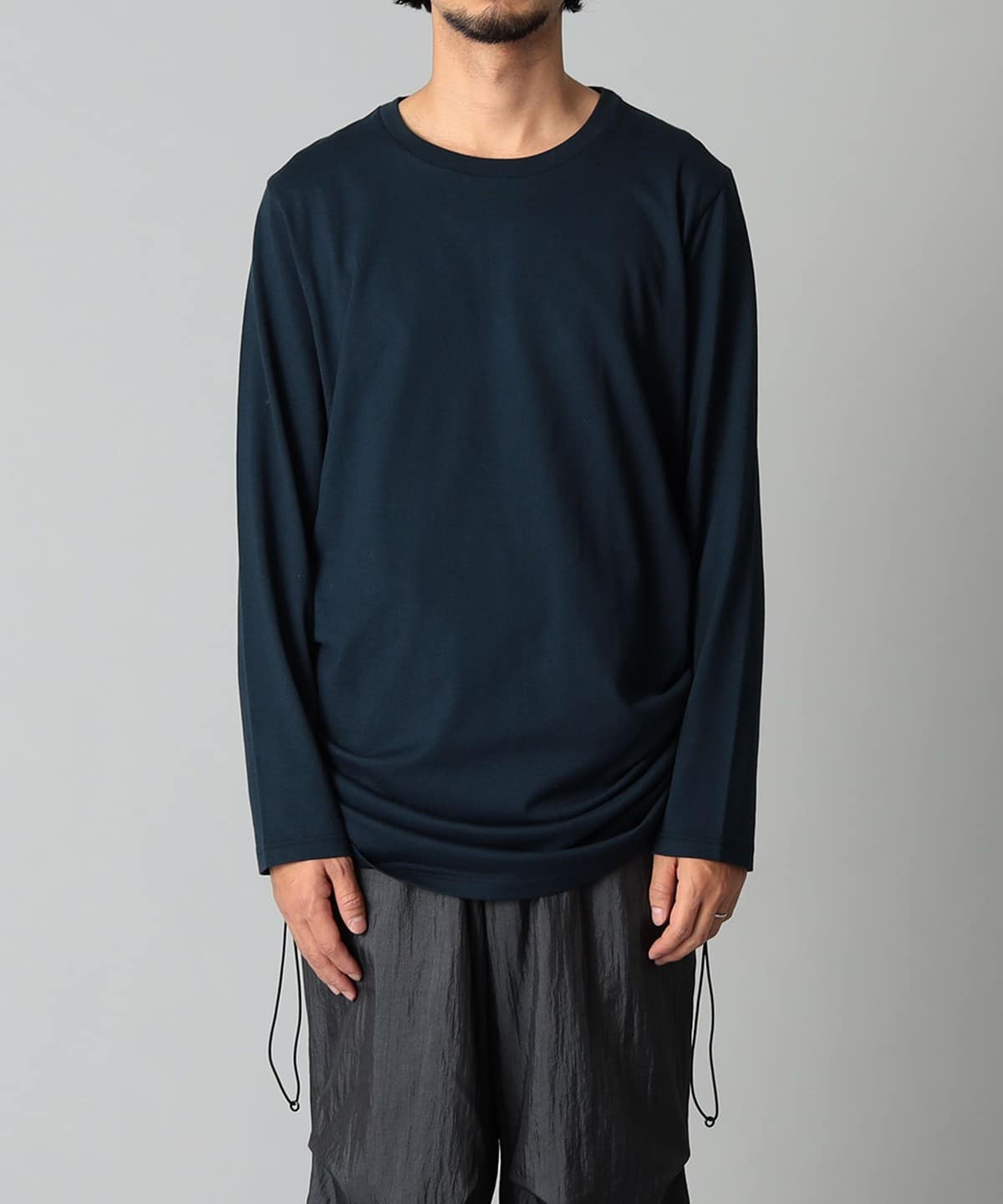 ブラウジング ロングTシャツ Tシャツ・カットソー MEN NVY-BLUE S ブラウジング ロングTシャツ Tシャツ・カットソー MEN NVY-BLUE S