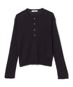 OUR LEGACY / FINE コットン リブ ヘンリーネック カットソー