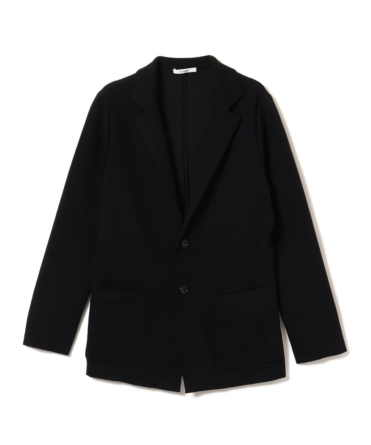 SLOANE スローン / 別注 12ゲージ Wフェイス 2ボタン ニットジャケット ジャケット MEN BLACK 2/S SLOANE スローン / 別注 12ゲージ Wフェイス 2ボタン ニットジャケット ジャケット MEN BLACK 2/S