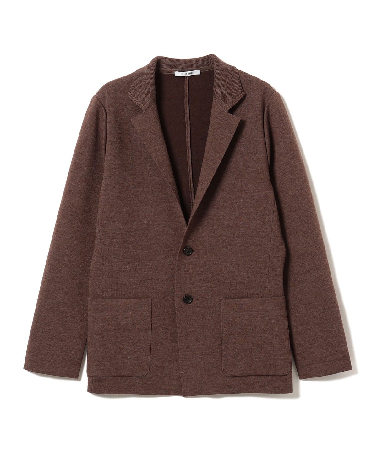 SLOANE スローン / 別注 12ゲージ Wフェイス 2ボタン ニットジャケット ジャケット MEN BROWN 3/M SLOANE スローン / 別注 12ゲージ Wフェイス 2ボタン ニットジャケット ジャケット MEN BROWN 3/M