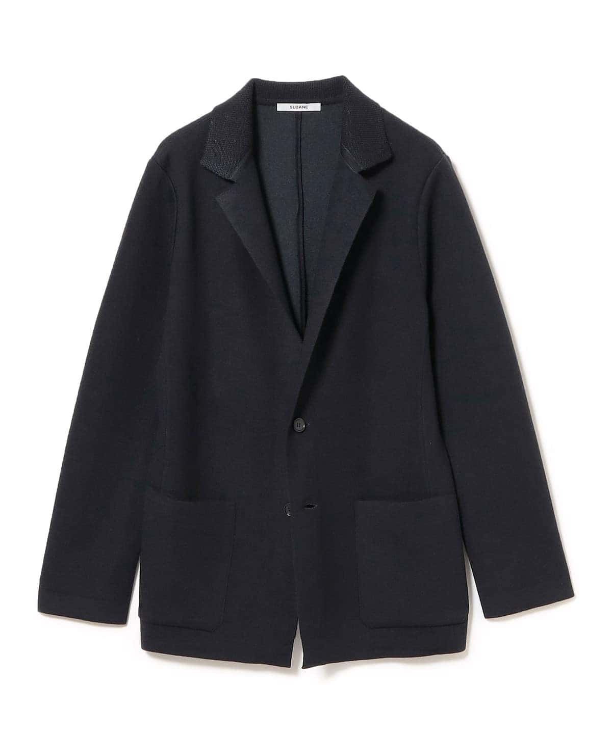 SLOANE スローン / 別注 12ゲージ Wフェイス 2ボタン ニットジャケット ジャケット MEN NAVY 5/XL SLOANE スローン / 別注 12ゲージ Wフェイス 2ボタン ニットジャケット ジャケット MEN NAVY 5/XL