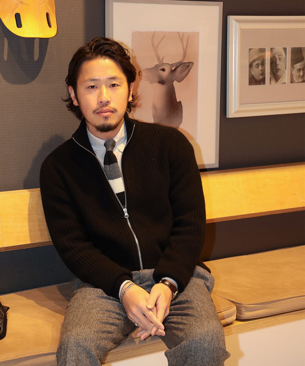 SLOANE スローン / 別注 カシミヤ ドライバーズニット トップス MEN BLACK 3 SLOANE スローン / 別注 カシミヤ ドライバーズニット トップス MEN BLACK 3