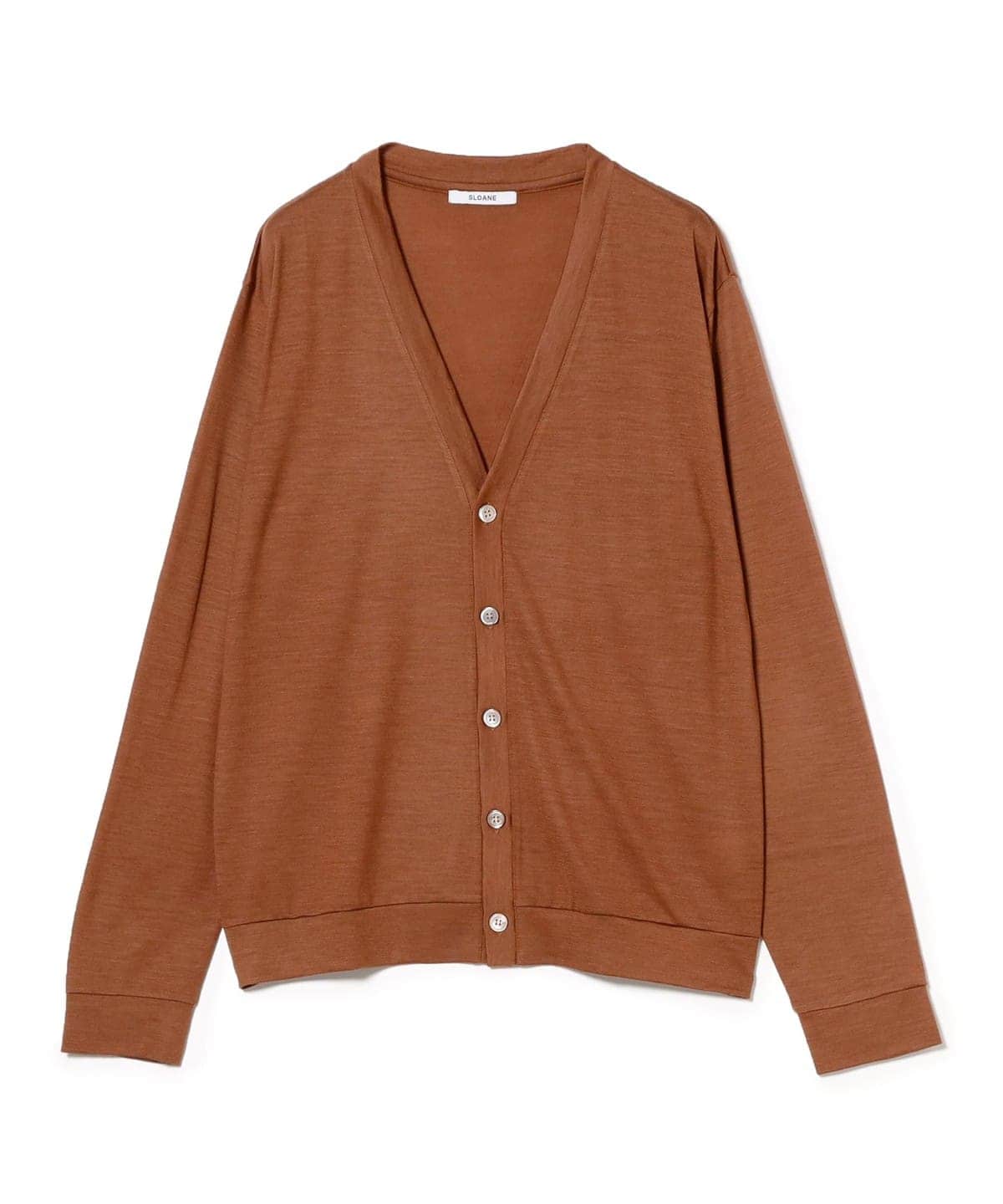 【別注】SLOANE スローン × International Gallery BEAMS / ウール天竺 Vネック カーディガン トップス MEN ORANGE 4 【別注】SLOANE スローン × International Gallery BEAMS / ウール天竺 Vネック カーディガン トップス MEN ORANGE 4