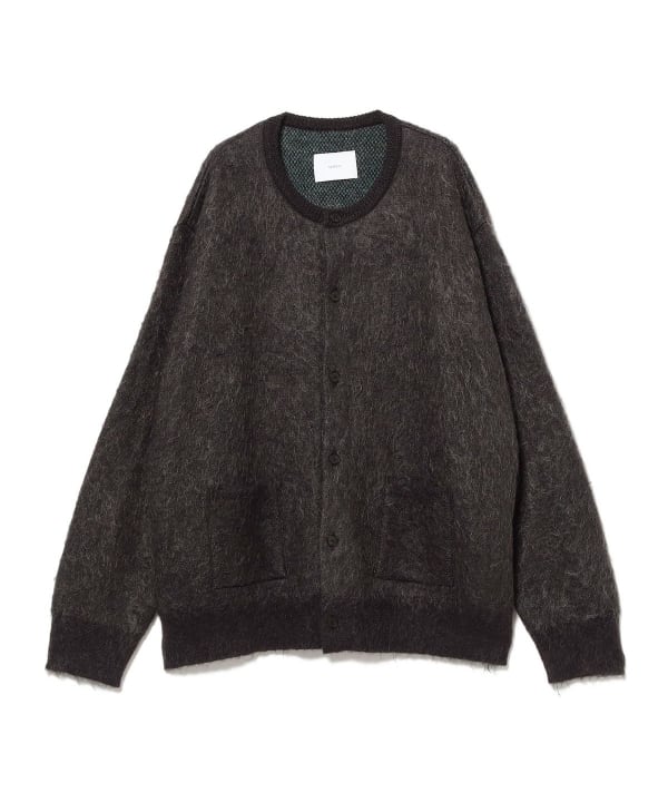 【美品】BEAMS ビームス モヘヤ混 シャギーニット カーディガン XL International Gallery BEAMS(インターナショナルギャラリー
