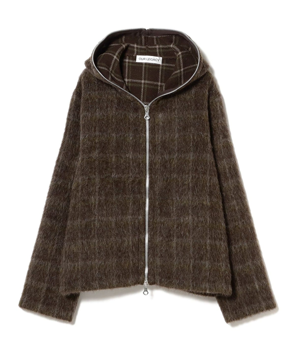 OUR LEGACY アワー レガシー / ウールミックス チェック フルジップ フーデッドパーカ トップス MEN CHECK Hairy 46 OUR LEGACY アワー レガシー / ウールミックス チェック フルジップ フーデッドパーカ トップス MEN CHECK Hairy 46
