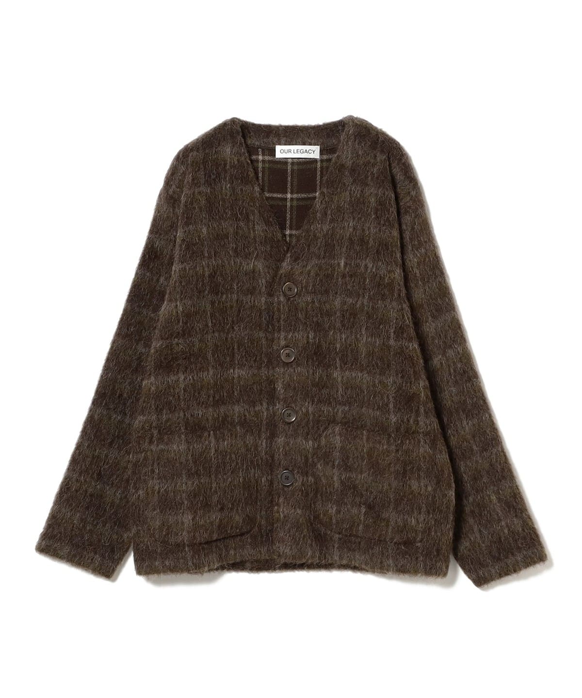 OUR LEGACY アワー レガシー / ウールミックス チェック カーディガン トップス MEN CHECK Hairy 44 OUR LEGACY アワー レガシー / ウールミックス チェック カーディガン トップス MEN CHECK Hairy 44