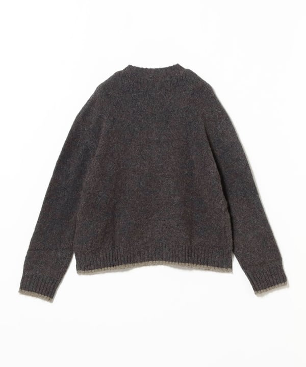 極美品 BRIEFING ニット 背面エンボスロゴ　近年 バイカラー ゴルフ ニューバランスゴルフ ロゴジャカードモックネックニット 012