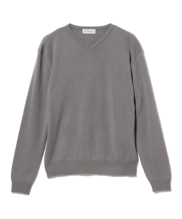 ENCOMING / カシミヤ Vネック ニット 色彩豊かでしなやかなタッチ、シルキーさを持ったカシミヤ