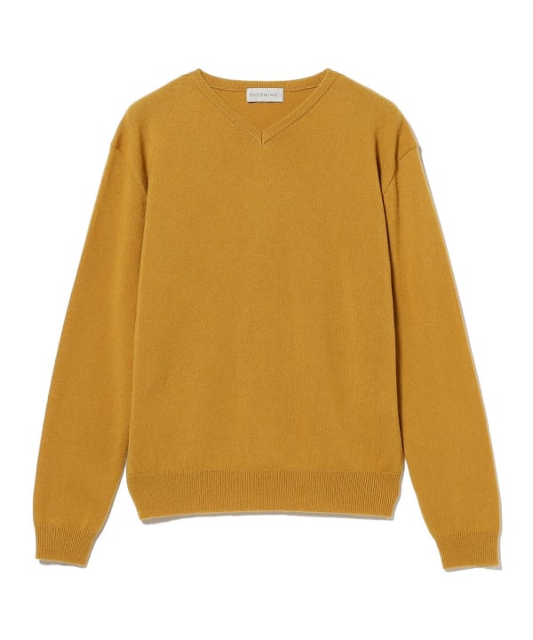 ENCOMING / カシミヤ Vネック ニット モダンなリラクシーシルエット