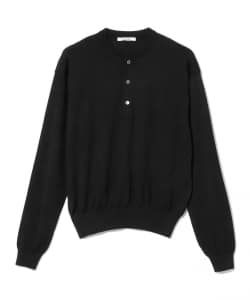 【別注】SLOANE / 14ゲージ ウール ヘンリーネック ニット