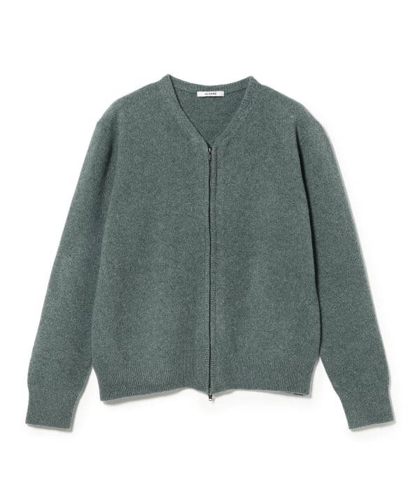 【別注】SLOANE / ウール ジップ カーディガン すっきりとしたシルエット