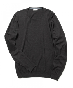 ￥▲991 / SULTAN PULLOVER エルボーパッチ クルーネックニット
