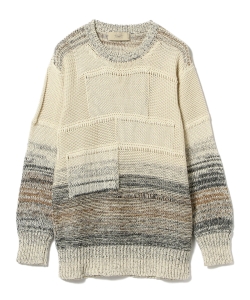 ▲＜MEN＞MAISON FLANEUR / パッチワーク ニット